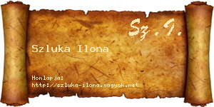 Szluka Ilona névjegykártya